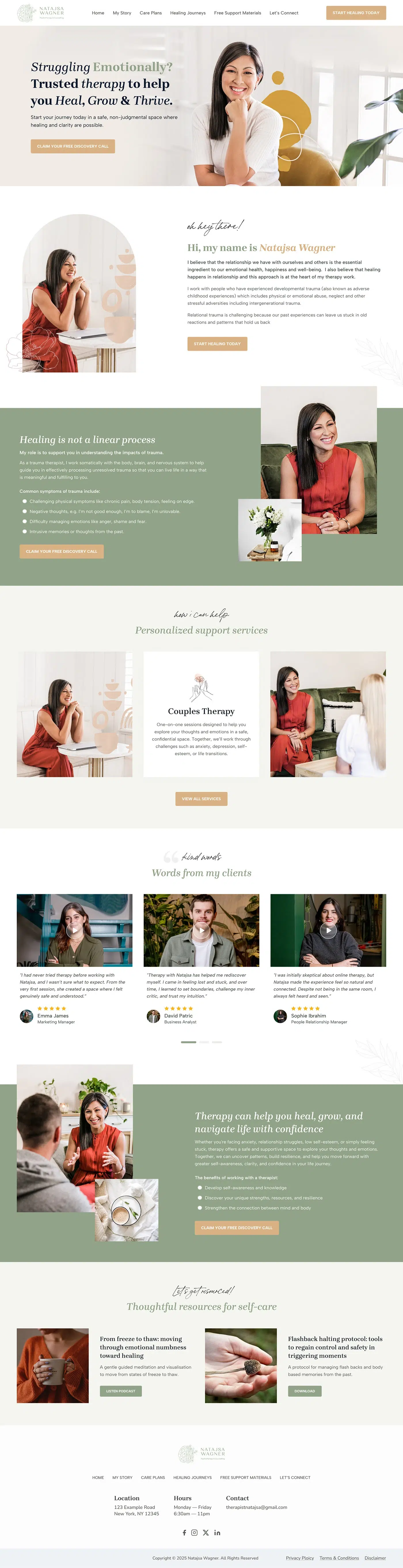 Webflow therapy website 1